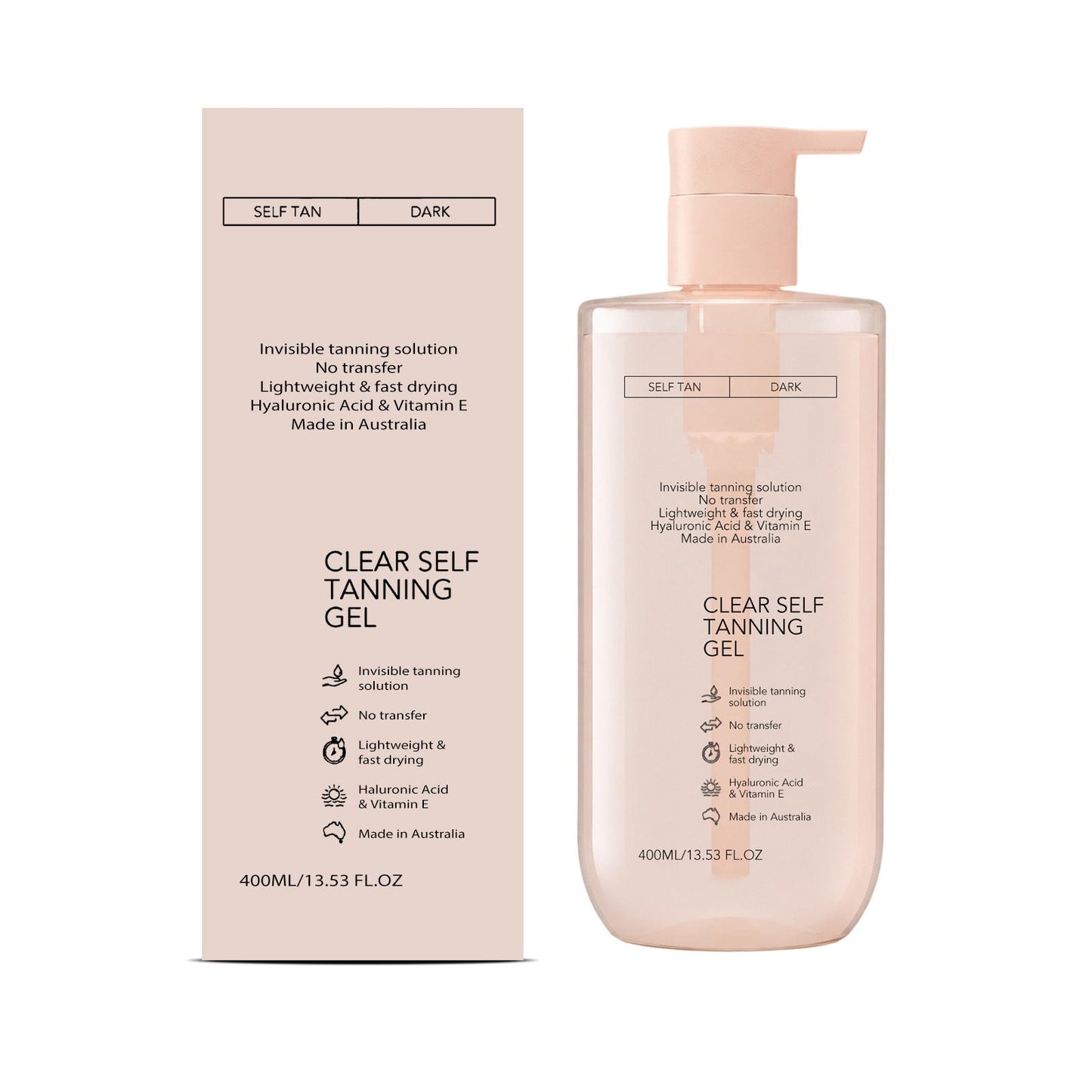 Clear Self Tanning Gel - Invisible Hydrating Glow-Boosting Formula with Hyaluronic Acid