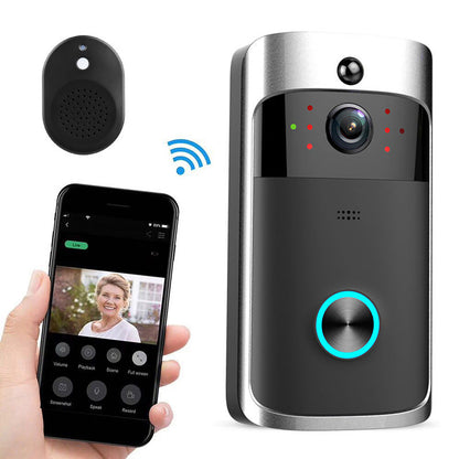Smart WiFi Video Doorbell - Real-Time Remote View & 2-Way Audio Intercom System