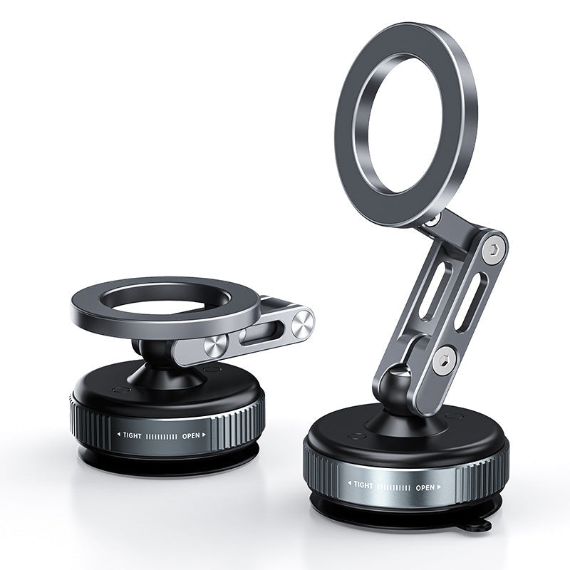 Magnetic Car Phone Holder - Mechanical Alloy Arm Dashboard Mount for All Phones