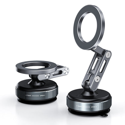 Magnetic Car Phone Holder - Mechanical Alloy Arm Dashboard Mount for All Phones
