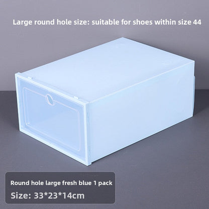 Transparent Stackable Shoe Storage Box - Clear Plastic Shoe Organizer Drawer Case