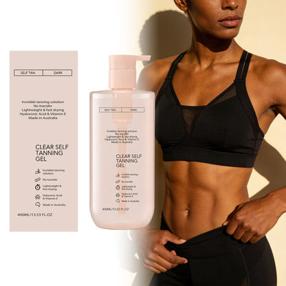 Clear Self Tanning Gel - Invisible Hydrating Glow-Boosting Formula with Hyaluronic Acid