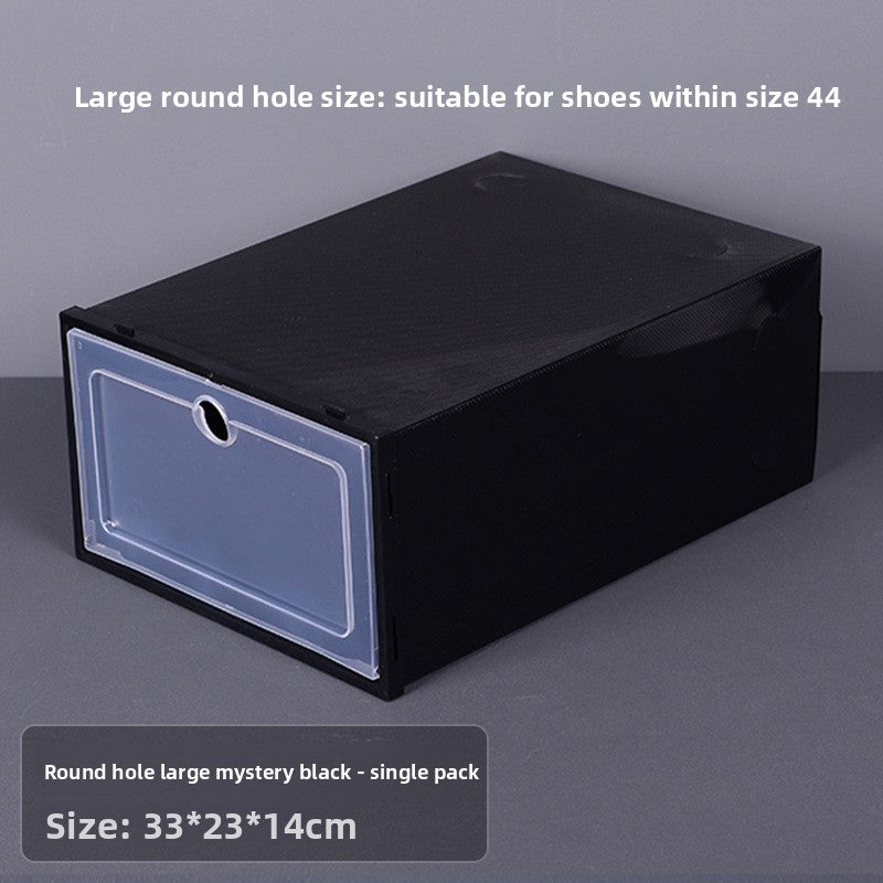 Transparent Stackable Shoe Storage Box - Clear Plastic Shoe Organizer Drawer Case