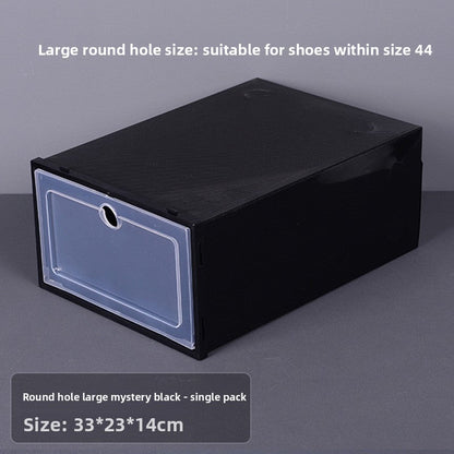 Transparent Stackable Shoe Storage Box - Clear Plastic Shoe Organizer Drawer Case
