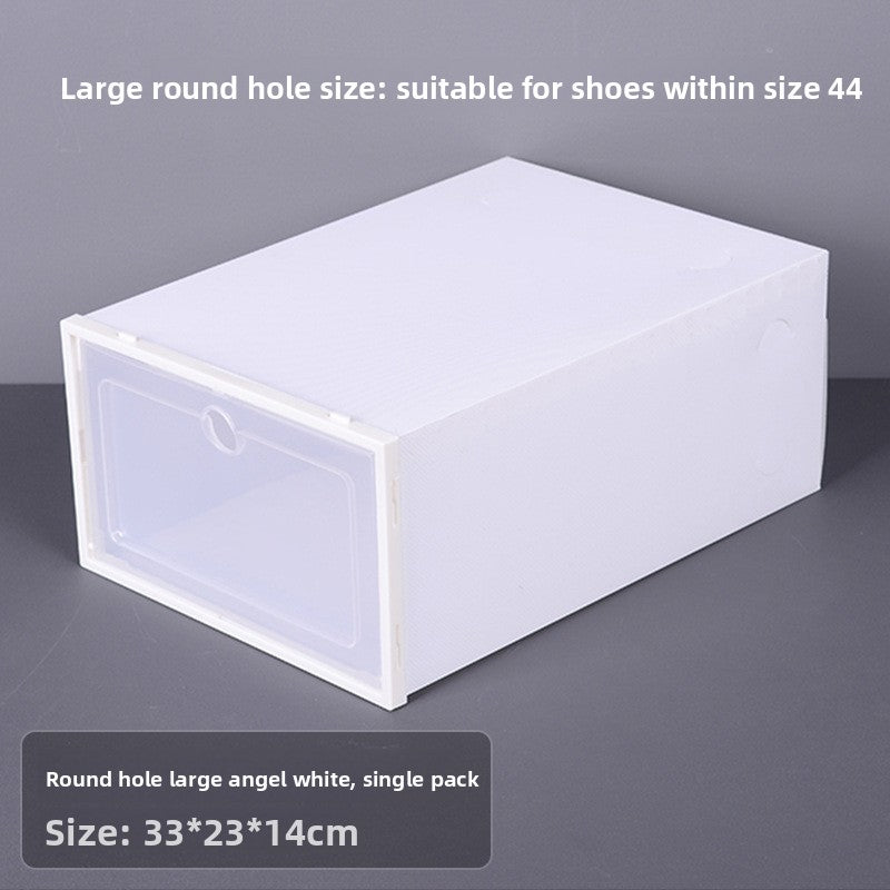Transparent Stackable Shoe Storage Box - Clear Plastic Shoe Organizer Drawer Case