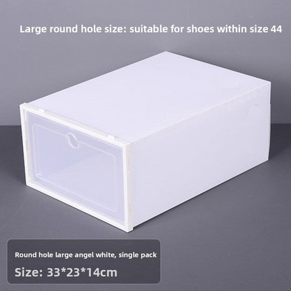 Transparent Stackable Shoe Storage Box - Clear Plastic Shoe Organizer Drawer Case