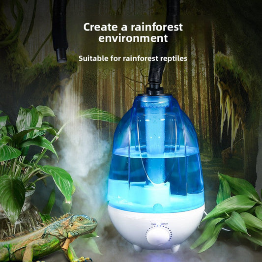 Reptile Ultrasonic Humidifier Fogger - Large Capacity Tank with Adjustable Flexible Hose