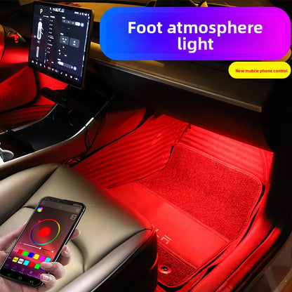 App Control Car Interior LED Ambient Lighting - RGB Multi-Color Footwell Floor Atmosphere Lights