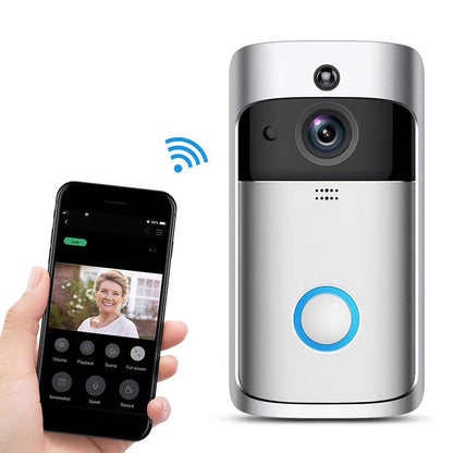 Smart WiFi Video Doorbell - Real-Time Remote View & 2-Way Audio Intercom System