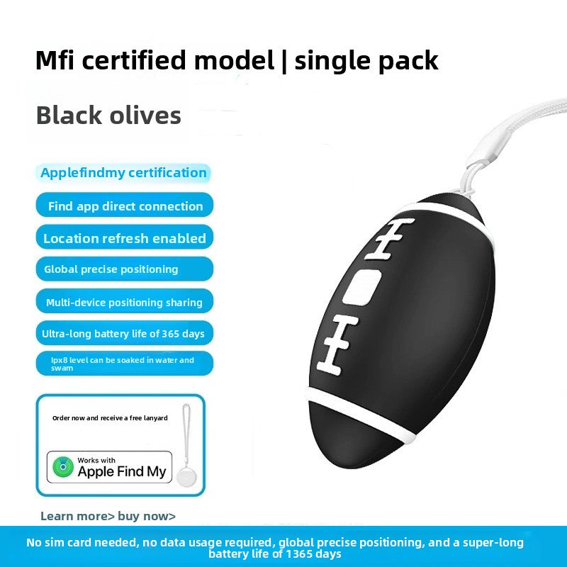 Football-Shaped Smart Anti-Lost Tracker Tag - Apple Find My Compatible Bluetooth Key Finder.