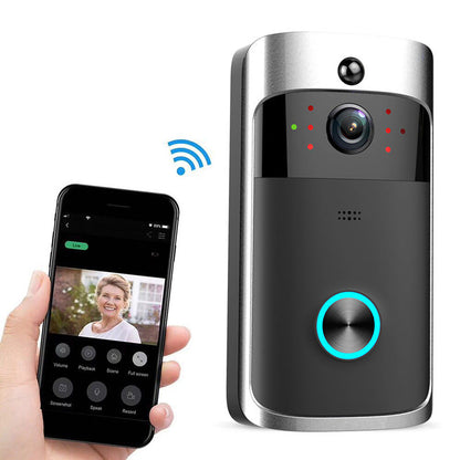 Smart WiFi Video Doorbell - Real-Time Remote View & 2-Way Audio Intercom System