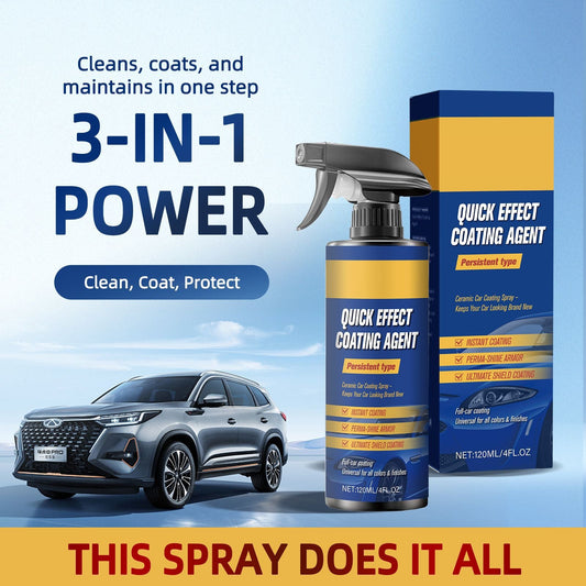 3-in-1 Quick Effect Car Coating Agent - Ceramic Car Coating Spray & Polish