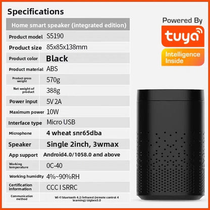 Smart Xiao Zhi AI Voice Assistant Speaker - Built-in Infrared Remote Home Automation Hub