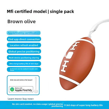 Football-Shaped Smart Anti-Lost Tracker Tag - Apple Find My Compatible Bluetooth Key Finder.