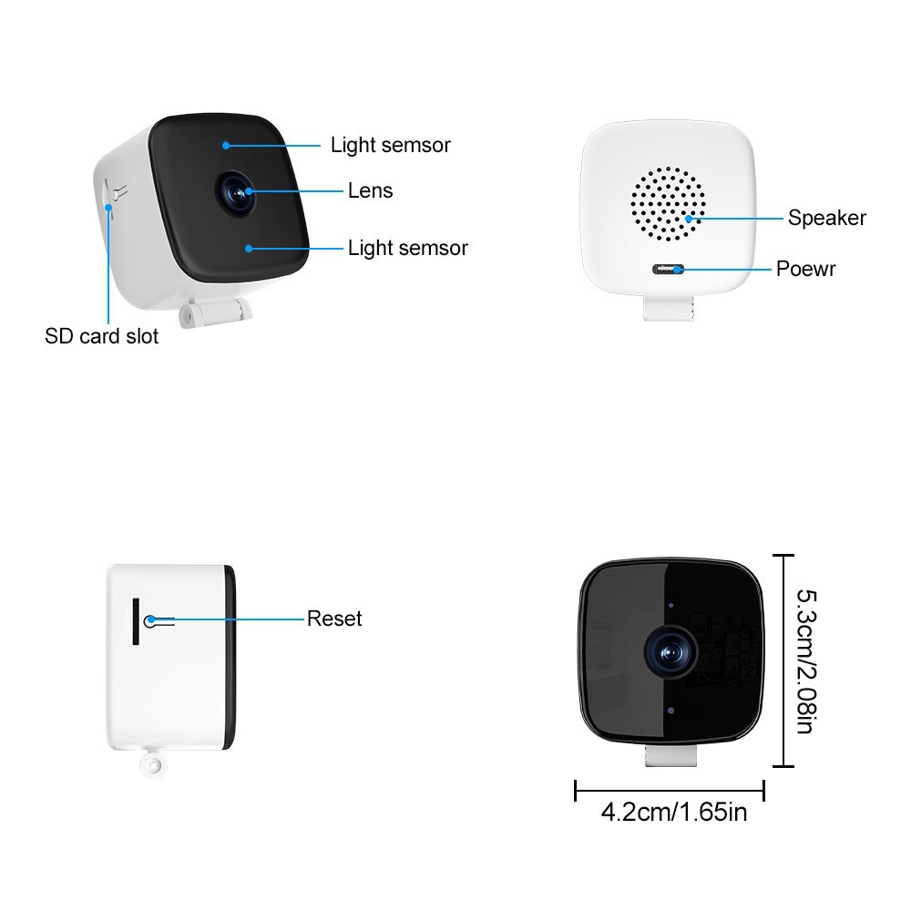 Dual-Band Smart Security Camera - 2.4GHz & 5GHz Wi-Fi 2MP FHD Home Protection Camera