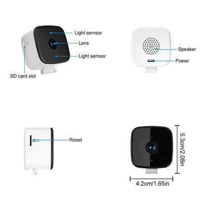 Dual-Band Smart Security Camera - 2.4GHz & 5GHz Wi-Fi 2MP FHD Home Protection Camera