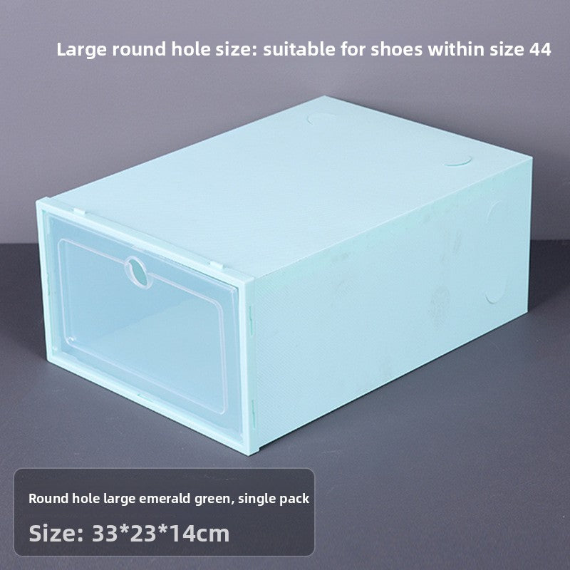 Transparent Stackable Shoe Storage Box - Clear Plastic Shoe Organizer Drawer Case