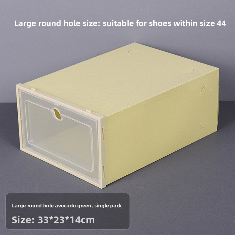 Transparent Stackable Shoe Storage Box - Clear Plastic Shoe Organizer Drawer Case