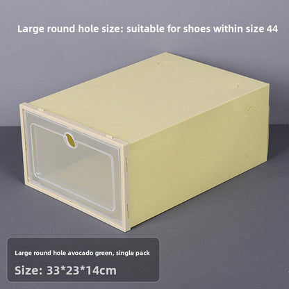 Transparent Stackable Shoe Storage Box - Clear Plastic Shoe Organizer Drawer Case