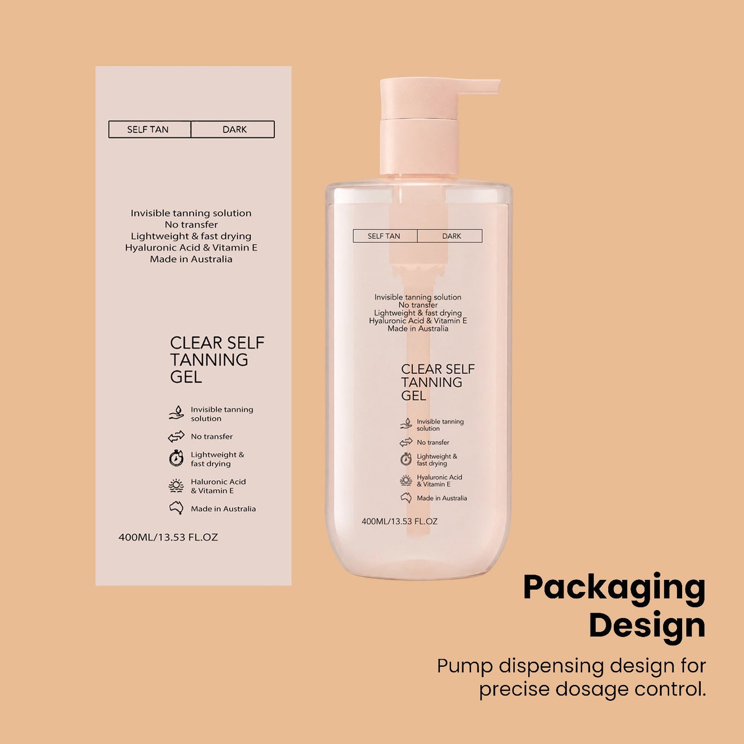 Clear Self Tanning Gel - Invisible Hydrating Glow-Boosting Formula with Hyaluronic Acid