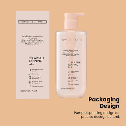 Clear Self Tanning Gel - Invisible Hydrating Glow-Boosting Formula with Hyaluronic Acid