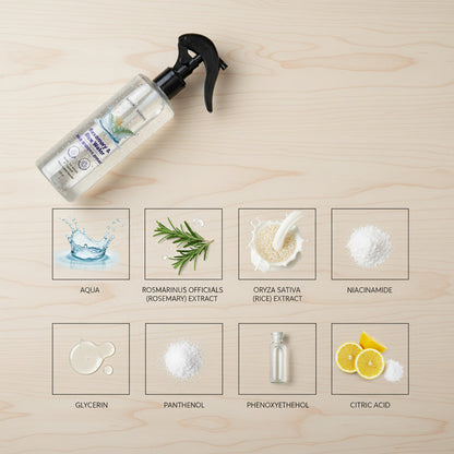 Premium Rosemary Water Hair Thickness Spray - Natural Fermented Rice Extract Scalp Tonic
