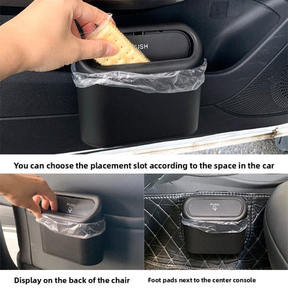 Waterproof Mini Car Trash Bin - Leakproof Auto Organizer hanging Dustbin
