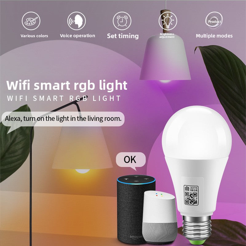 Smart Wi-Fi LED Light Bulb - RGB Color Changing Lamp Works with Apple HomeKit & Alexa
