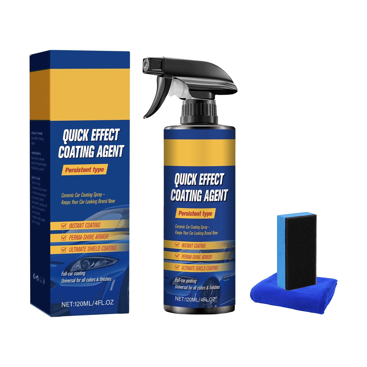 3-in-1 Quick Effect Car Coating Agent - Ceramic Car Coating Spray & Polish