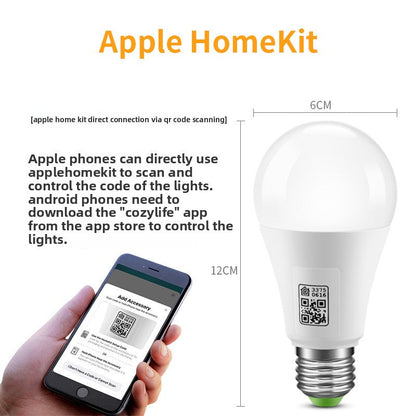 Smart Wi-Fi LED Light Bulb - RGB Color Changing Lamp Works with Apple HomeKit & Alexa