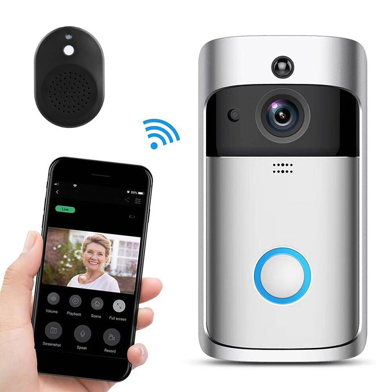 Smart WiFi Video Doorbell - Real-Time Remote View & 2-Way Audio Intercom System