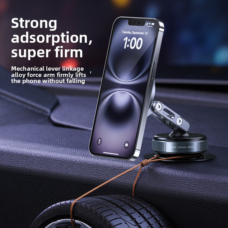 Magnetic Car Phone Holder - Mechanical Alloy Arm Dashboard Mount for All Phones