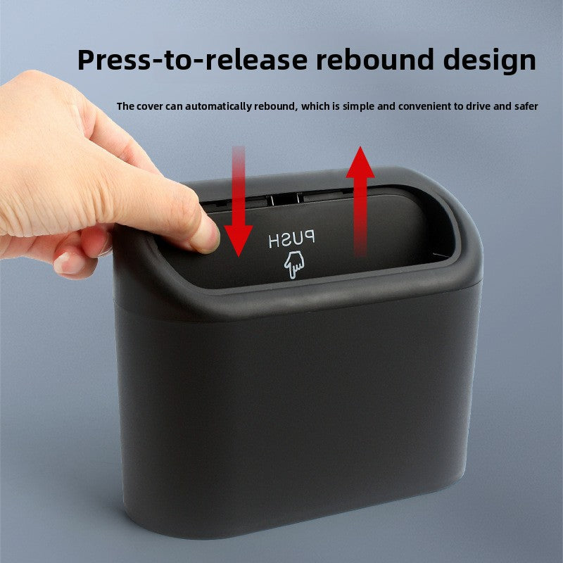 Waterproof Mini Car Trash Bin - Leakproof Auto Organizer hanging Dustbin