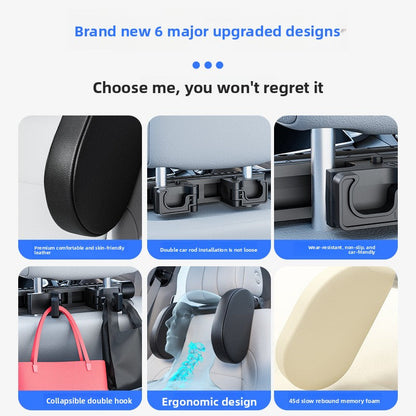 Adjustable Car Seat Headrest Neck Pillow - Ergonomic Side Head Support Cushion for Travel