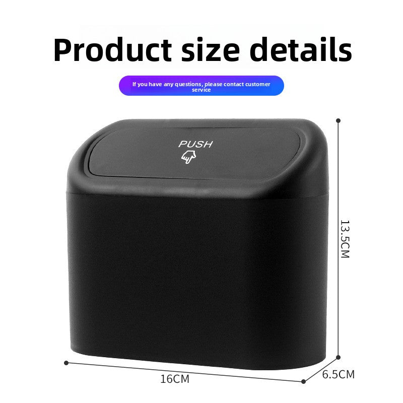 Waterproof Mini Car Trash Bin - Leakproof Auto Organizer hanging Dustbin