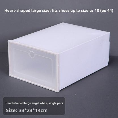 Transparent Stackable Shoe Storage Box - Clear Plastic Shoe Organizer Drawer Case