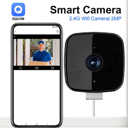 Dual-Band Smart Security Camera - 2.4GHz & 5GHz Wi-Fi 2MP FHD Home Protection Camera