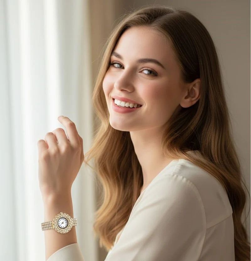 Royal Sunburst Crystal Watch
