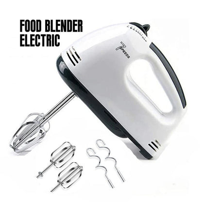 7-Speed Electric Hand Mixer – A versatile kitchen tool with stainless steel attachments and 150–200W power, perfect for baking and everyday mixing needs.